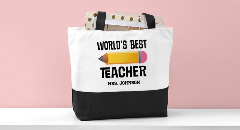 Shop zipper tote bags