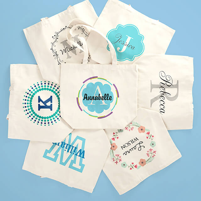 Monogrammed tote bags and more monogrammed gifts