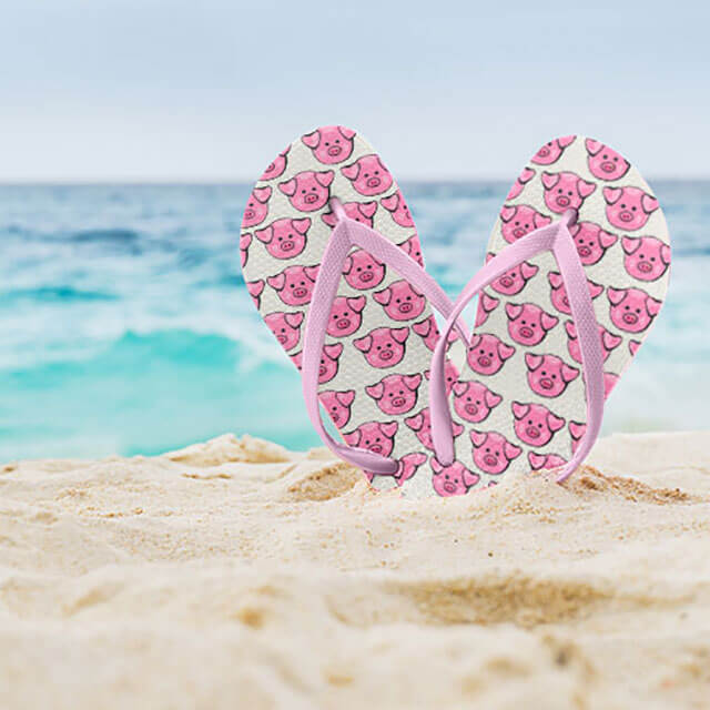 Flip out at our awesome custom flip flops.