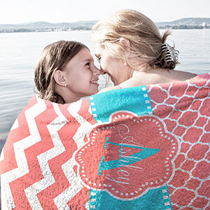 Mark your spot at the beach with a monogrammed beach towel.