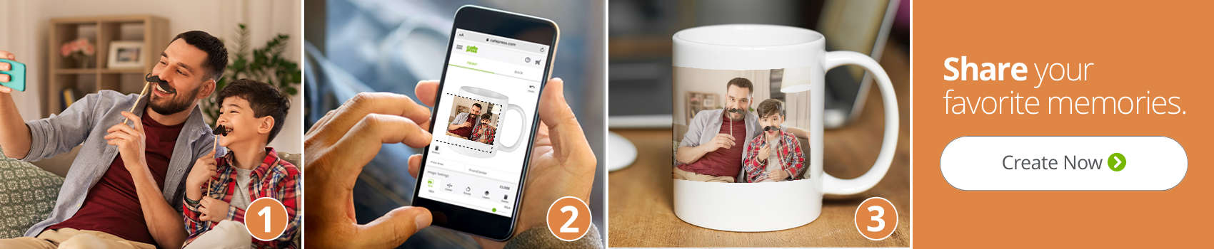 Share your favorite Father's Day memories! It's as easy as 1, 2, 3! Shop Now.