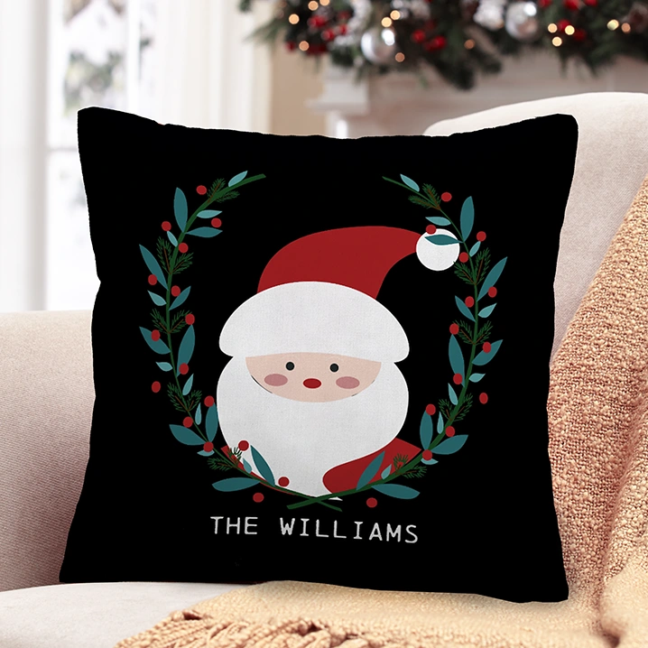 Custom Christmas pillows with personalised family name The Williams