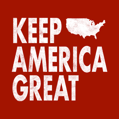 Keep America Great design to show support for Donald Trump
