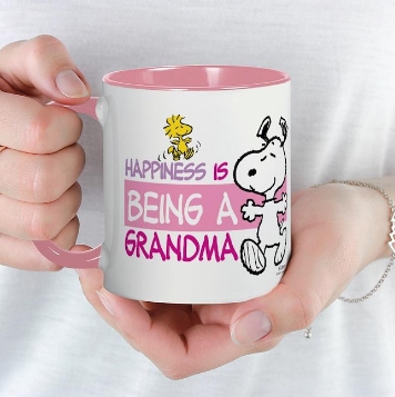 Happiness is being a grandma snoopy mug.