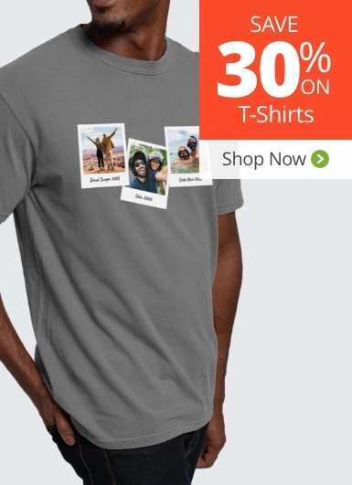 Save 30% on t-shirts.