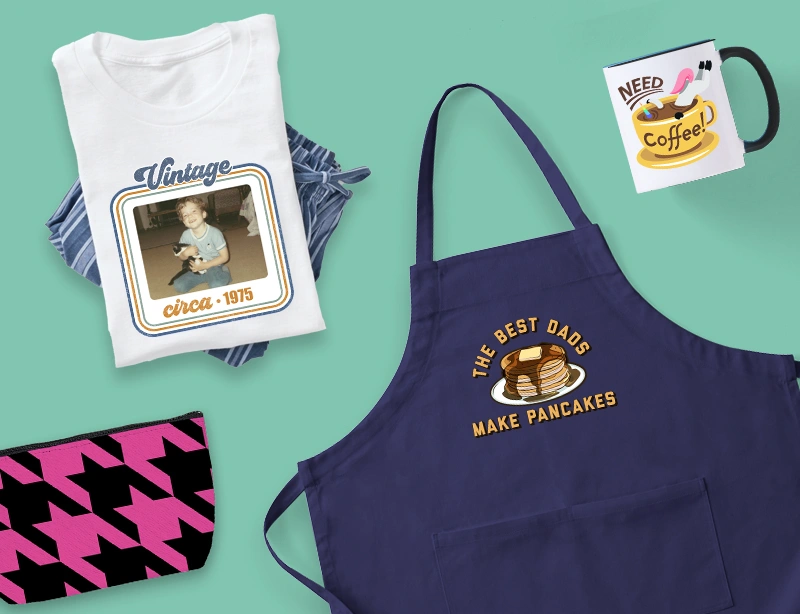 Multiple products from CafePress' extensive line displaying various designs found on site.