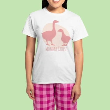 Women's Pajama custom design Momma Goose.