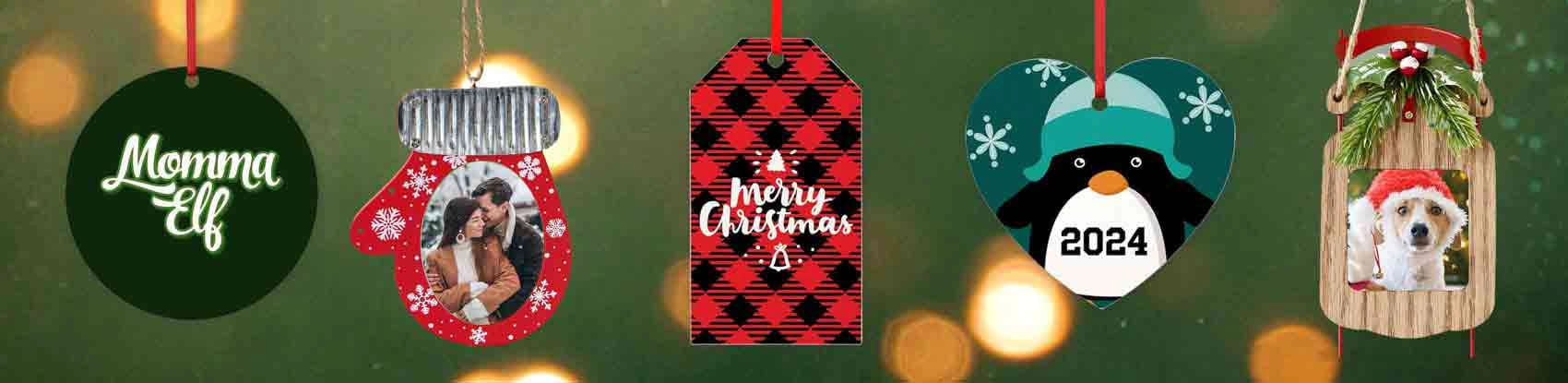 Banner showing different ornaments