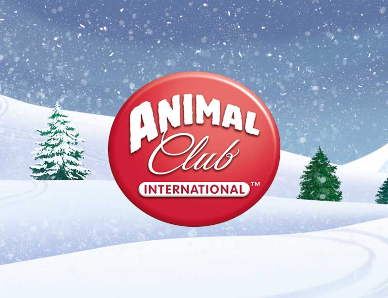 penguin & polar bear in santa hats 