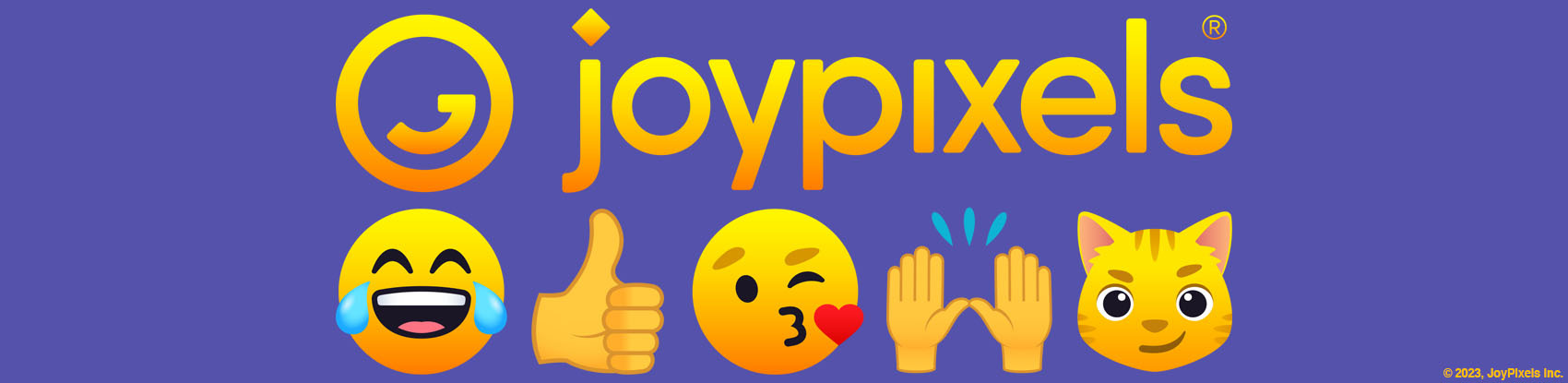 New joy pixels logo with emojis