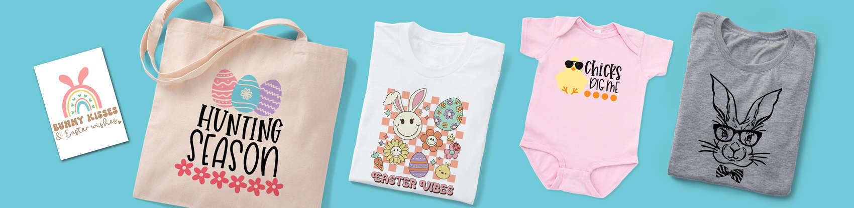 Banner image with an assortment of Easter products