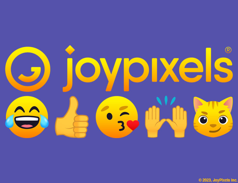 New joy pixels logo with emojis