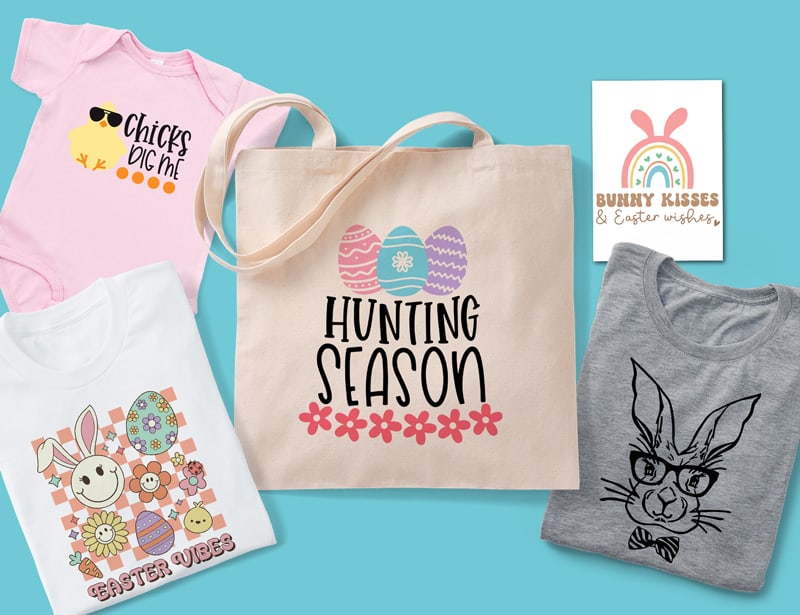 Banner image with an assortment of Easter products
