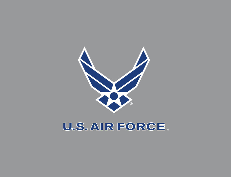 Air Force Official Logo on Gray Background 