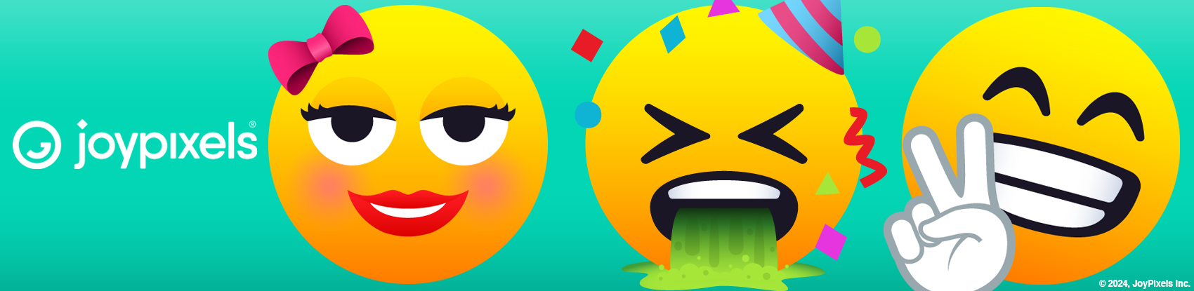 New joy pixels logo with emojis