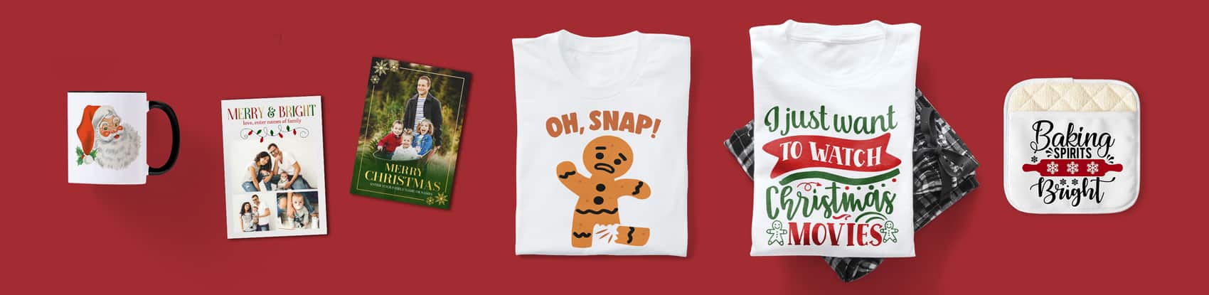 Banner with Christmas themed product