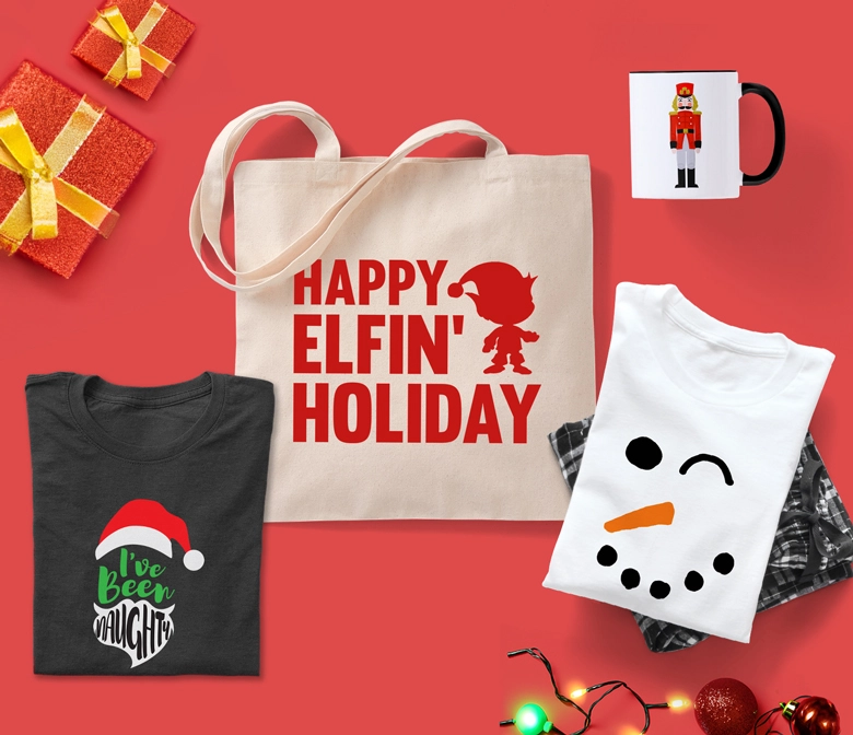 Multiple products from CafePress' extensive line displaying various designs found on site.
