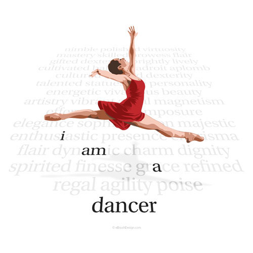 Image of a unique CafePress design for the dancer in your life. Whether yourself or someone else, anyone can enjoy a design that simply tells people you, are a dancer.