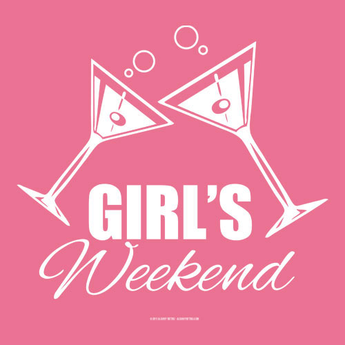 Image of a unique CafePress design for that special party you're attending. Whether its for a bachelor or bachelorette party, we have the design for you. This design reads Girl's Weekend.