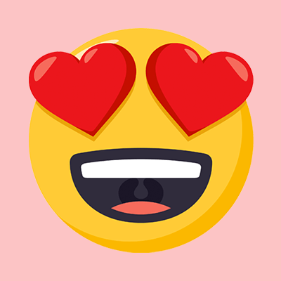 New Emoji designs on officially licensed merchandise. T-Shirts, Hoodies, sweatshirts, baseball tees, football tees, drinkware, blankets, and more. Custom printed design showing Smiling yellow love Emoji with hearts in its eyes.