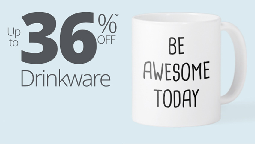 Drinkware up to 36% off.