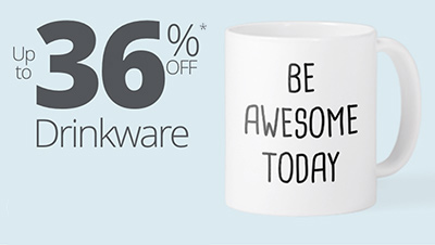 Drinkware up to 36% off.